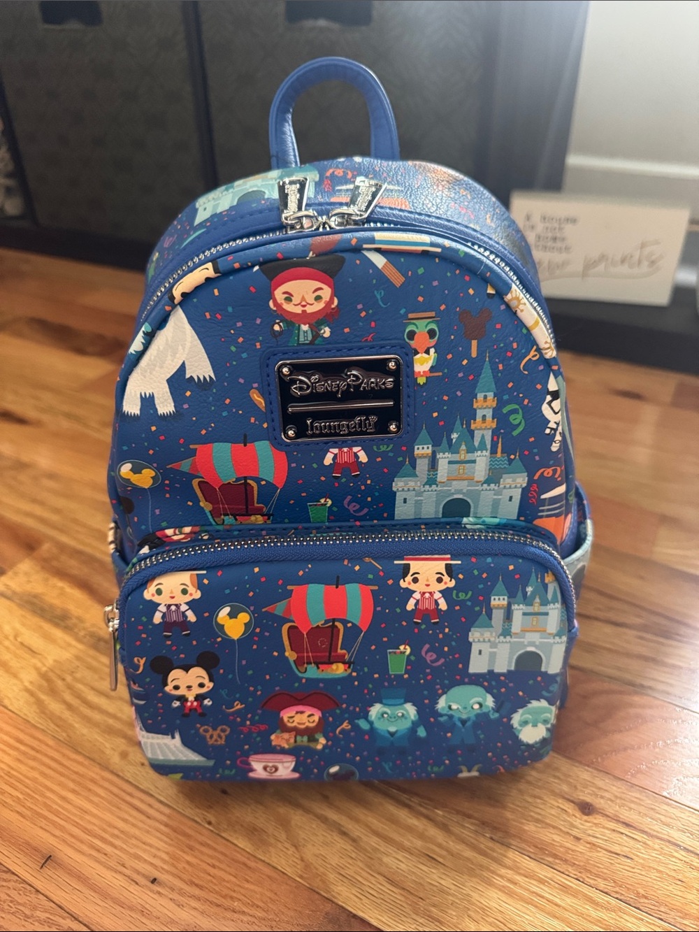 NWT Disney Parks Loungefly Blue Chibi Character Mini Backpack